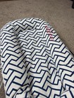 Dockatot Deluxe  Baby Lounger Blue   White Chevron W  Original Carry Case