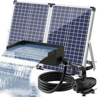  70w Solar Water Pump With Pond Waterfall Kit  304 Stainless Steel Pond 