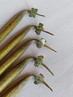 5 Antique Brass Straw Splitters Plaits Plaiting Cutting Fins Hat Makers Tools
