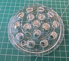 Vintage Clear Glass Flower Frogs Footed Domed Assortment Lot Of 5 - Al