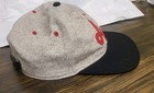 Baseball Hat Vintage  Gray Wool With A Red  a  on The Front