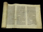Rare Esther Scroll Megillah Bible Handwriten On Parchment Europe 1800 s