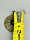 Antique Extra Large Metal Button With Faux Purple Gem