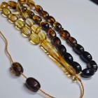 Natural Baltic Amber Islamic Prayer 33 Faceted Beads Misbaha Tasbih Rosary17g    