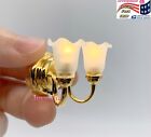 1 12 Dollhouse Miniature Wall Battery Operated Led Light Fixture Sconce Lamp