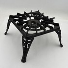 Vintage Cast Iron Single Burner Cooking Camp Gas Stove Ornate Legs