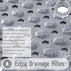 Yimobra Square Shower Floor Mat Non Slip  21 x21  Machine 21 X 21  Grey 