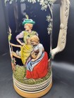Vintage Handmade Gerz West Germany Glazed Beer Stein With Lid 14 h X 4 75 w 