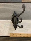 Antique Cast Iron Wall Hooks Triple Swivel Coat Hat Towel Hangings Handmade