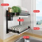Kitchen Dish Rackhanging Dish Drying Rack Organizer Storage Shelf Over Sink2 Tie