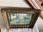 Antique Picture Frame Very Fancy Or Hang As Art With Old Print