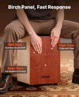 Vevor Cajon Box Drum Wooden Percussion Instrument Drum Guitar Strings Birch  wood