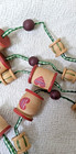 Handcrafted Wooden Spool Garland With Beads Painted Hearts 105 In   8 75 Ft 