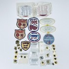Lot Of 35 Vintage 1970s Wibc And Other Bowling Pins And Patches