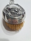 Woodside Sterling Antique Art Nouveau Vanity Hair Brush Flowers Sterling Silver