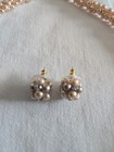 Nwot Vintage Rmn Twisted Faux Pearl Necklace And Earrings Champagne Color Pallet
