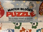Vintage Care Bears Match Blocks Frame Tray Puzzle Craft Master