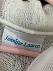 Vintage Jennifer Lauren Knit Footed Baby Sleeper Pink Bows Lace Heirloom