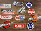 Hard Hat Decal Stickers American Bridge Uss Lincoln Welder Conoco Kbr Carpenters