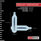 Redrock  38 Gram  50 Cc   Co2 Cartridge  3 8  Diameter With 24 in Threads