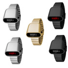 Mens Watch Cyber Retro Like Vintage 70 s 80 s Led Space Steampunk Computron Tank