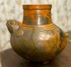 Pre-columbian Moche Frog Effigy Jar  Peru 