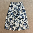 Vtg Fritzi Ca Womens Flowy Skirt Midi Pleated Floral Roses Flared Modest Medium
