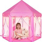 Princess Castle Tent For Girls Fairy Play Tents For Kids Hexagon Playhouse Wi   
