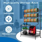 5 Tier Disc Golf Storage Rack With Wheels     Heavy Duty Metal Disc Golf Rack