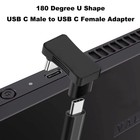 Areme 180 Degree Angle Usb C Adapter 2 Pack  Black