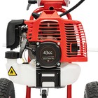 Gas Power Hand Held Sweeper Broom Cleaning Driveway Turf Grass Walk Behind 43cc