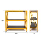Dewalt Industrial Steel Storage Rack  18 In D  49 5 8 In W  3 Shelves  Yellow