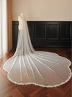 Bridal Veil 1 Tier With Scalloped Lace Edge
