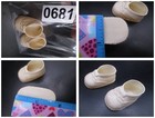 Vintage Baby Doll Booties 10-12 In          Off-white Vinyl  681