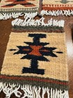 Vintage Native American Style Hand Woven Wool Coasters Southwestern Set Of 8