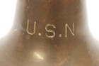 Old Usn United States Navy Brass Nickel Plated Nautical Ship Boat Bell
