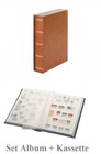 Stamp Album Brown 60 White Pages   Case Lindner 1162sk-h
