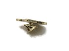 Decorative Black Cat Face Pin   Gold Tone