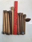 Bobbins Spools Wood Industrial Style 3 -10  Spindles Vtg Wooden Quills Lot-10 