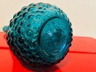 Vtg Blue Hobnail Glass Decanter Genie Bottle 22    W  Stopper Empoli Mcm Italy