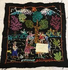Handmade Chilean Arpillera Textile Art Embroidery Wall Hanging Children 13x13