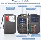 Travel Wallet   Family Passport Holder Rfid Blocking Document Organizer Case Bag