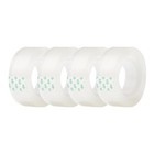 4 Rolls Clear Tape Refills Dispenser Sturdy Adhesive Office Home School New