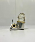 Lot Of 2 Old Ship Salvaged Aluminum Brass Post Mount Wall Sconce Lights Vintage