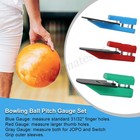 3x Bowling Ball Pitch Gauge Set Measuring Tool For Finger thumb switch Grip Hole