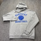 Kentucky Wildcats Nike Hoodie Men M Gray Basketball Fleece Pullover Sweatshirt
