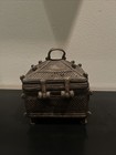 Antique Dhokra Brass Box Indian Wax Casting Tribal Design Hand Carved