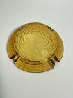 Anchor Hocking 1960s Vintage Small Ashtray Soreno Pattern Amber Round Glass Neat
