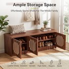 47 2  Entryway Bench With Hidden Shoe Storage  2-tier Shoe Bench For Hallway