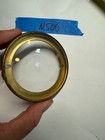  n506  Antique French Mantle Clock Back Door Part Brass Beveled Glass 3 3 8 
